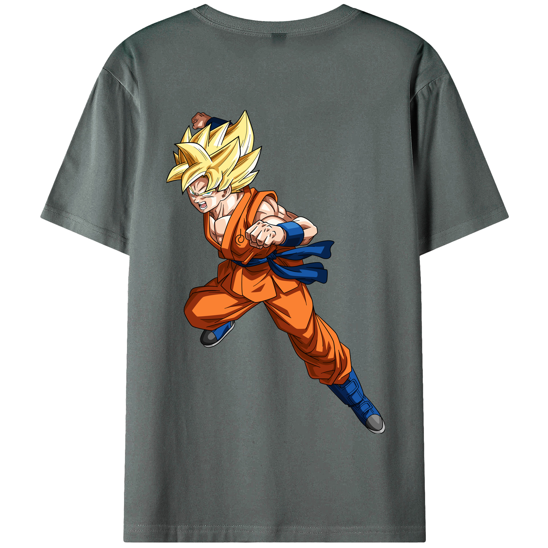 （画像用） ドラゴンボール 孫悟空（そん ごくう）Son Goku カカロット DRAGON BALL Kakarotto 綿100％半袖Tシャツ（背面プリント）